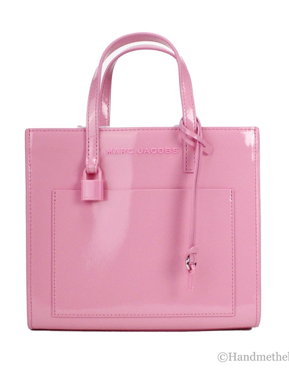 Marc Jacobs Mini Grind Candy Pink Patent Leather Crossbody Tote Bag Purse 👛